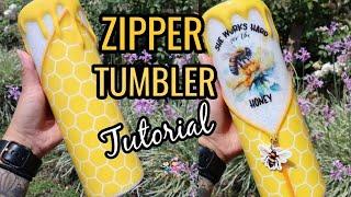 Zipper Tumbler Tutorial with drips | step by step