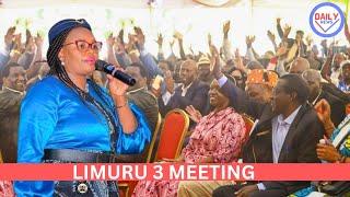 THIS WOMAN IS FIRE LISTEN TO WAMUCHOMBA DARING HOT REMARKS AT LIMURU 3 MEETING.