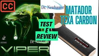 VIPER LONG PIPS OX  AND MATADOR TEXA CARBON BY DR. NEUBAUER | TABLE TENNIS TEST/REVIEW