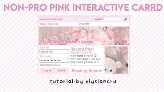 cute simple pink interactive carrd tutorial  cr daechwittaes