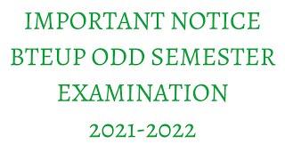 पालीटेक्निक l BTEUP (Board of Technical education uttar pradesh lucknow) Exam notice 2021-2022.