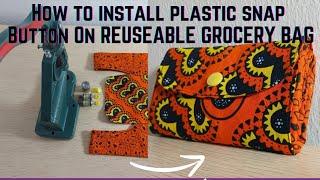 How to Use Grommet Machine to Install Plastic Snap Button on Foldable Shopping Bag & Turn to a Purse