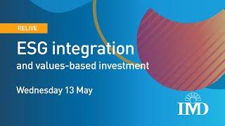 ESG integration and values-based investing