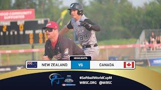 Highlights | Game 11 New Zealand vs Canada | 2024 WBSC Men's Softball World Cup - Group B