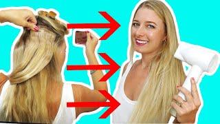 CLIP IN EXTENSIONS make it invisible for THIN HAIR