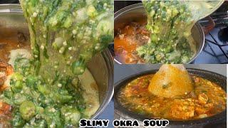 HOW TO MAKE SLIMY OKRA / OKRO SOUP | DRAW OKRA SOUP RECIPE