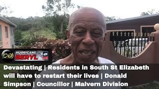 Hurricane Beryl brought total devatation to Southern Jamaica says Councillor Donald Simpson