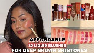 Affordable 10 Best LIQUID BLUSHES that show up on Deep Brown Skintones  Starting from ₹120 