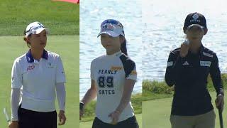 Minjee Lee, Ye Won Lee and You Min Hwang 2024 Hana Financial Round 1