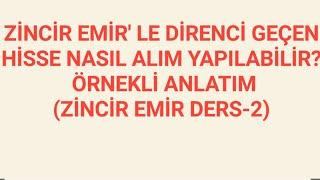 ZİNCİR EMİR  (ALIŞ EMRİ) (DERS 2) HİSSE DİRENC İ KIRINCA ALMADA DA KULLANILABİLİR.   #zinciremir