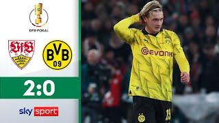 Schwacher BVB fliegt! | VfB Stuttgart - Borussia Dortmund | Highlights - Achtelfinale | DFB Pokal