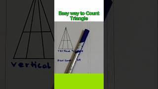 How to count triangles easy way #maths #mathstricks #viralvideo