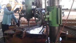 Drilling using jigs by radial drill machine