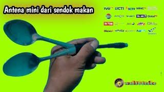 Cara Membuat Antena dari sendok hasil bening tanpa booster || ide kreatif Antena sendok