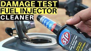 STP FUEL INJECTOR CLEANER DAMAGE TEST & REVIEW ON THE DOMINAR 400, HOW TO USE FUEL ADDITIVE