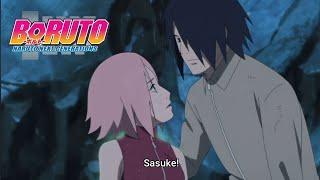 Sasuke saves sakura, Sasuke screams loudly, Sakura asks for help || Boruto EP 286