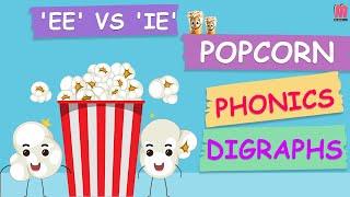 Jolly Phonics Digraphs - Popcorn Phonics Showdown: 'ee' vs 'ie' | Part 1