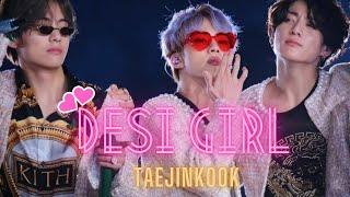 Desi girl Ft.TaeJinKook | Hindi FMV | #taejinkook #btshindimix