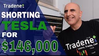 Live Trading TESLA for $146,000 - Short!