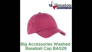 Big Accessories Washed Baseball Cap BA529  #baseballhat #customcaps #embroideredcaps #shorts#dadhats