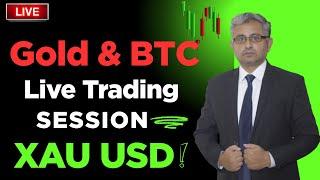 BTC & Gold Live Trading Session | XAU USD Analysis Learning with Practical | $3200 or $3050