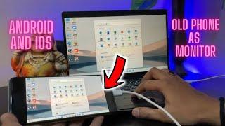 USE YOUR OLD MOBILE PHONE AS MONITOR DISPLAY | ANDROID & IOS | DIY | पुराने फ़ोन को बनाये मॉनिटर |