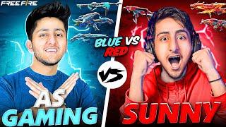 Red Vs Blue Colour Battle As Gaming Vs As Rana Funny 1 Vs 1 - Garena Free Fire