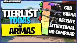 TIERLIST de TODAS las ARMAS en VALORANT - ¿Cual es la MEJOR?