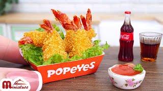 The Best Miniature Popeyes's Popcorn Shrimp Recipe | ASMR Cooking Mini Food