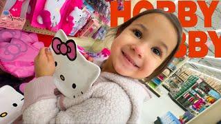 Hello Kitty Shopping at HOBBY LOBBY | Oak finds Christmas Decorations Surprises and a bluey couch