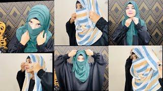 Hijab with niqab with layers || step by step