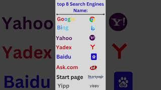 top 8 Search Engines Name || search engine name|| search engine