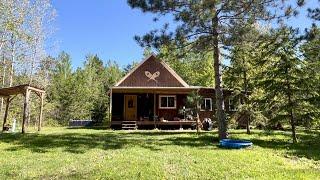 Simple Off Grid Cabin Build: Facia, Window Trim, Transplanting Trees