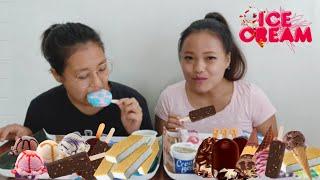 ICE CREAM EATING CHALLENGE || MUKBANG MIZO