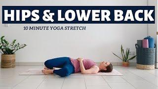 10 min Gentle Yoga Stretch for Hips & Lower Back | Beginner-Friendly | Yoga without mat