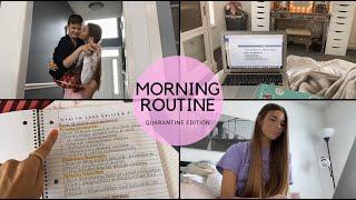 MY QUARANTINE MORNING ROUTINE | productive, studying, grwm