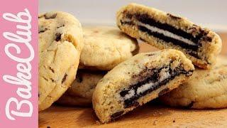 Oreo Stuffed Chocolate Chip Cookies | BakeClub