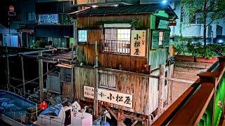 Japan: Tokyo Tawaramachi to Ryogoku (sumo town), Night Walk • 4K HDR