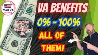 VA Benefits 0% - 100% Eligibility Matrix "Master List" - #veteran #vet #military