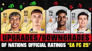 FIFA 25 | BIGGEST OFFICIAL RATING UPGRADES & DOWNGRADES of Every Nation (EA FC 25)!  ft. Palmer...