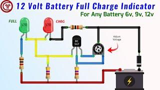 [NEW] 12 volt battery full charge level indicator circuit