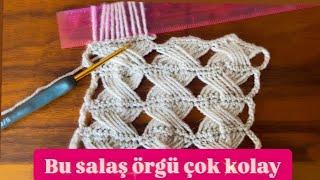 Tığ işi salaş örgü modeli hem kolay hem hızlı ilerliyor #salaşörgü #yazlıktığişi #crochet #örgübluz