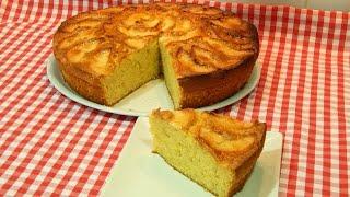 easy recipe sponge cake with apple