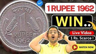 Win 1 Rupee Coin 1962! Chillar Gyan Updates 2025! Old Coins Details! #rarecoins #1RsCoin #oldcoins