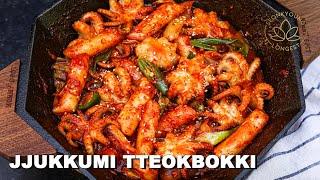 Jjukkumi Tteokbokki (Stir Fried Baby Octopus Tteokbokki)