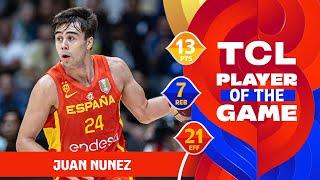 Juan Nunez (13 PTS) | TCL Player Of The Game | BRA vs ESP | FIBA Basketball World Cup 2023