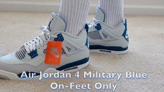 On-Feet Only Nike Jordan 4 Military Blue/Industrial Blue