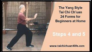 Steps 4 and 5 for the beginner from the Yang style Tai Chi – 24 Forms "Practice after Class"