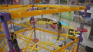 Walltopia Ropes Course at EL EDEN Shopping center in Colombia