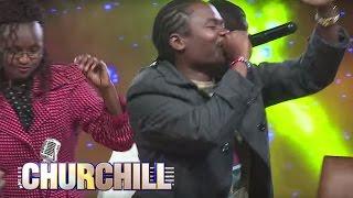 Jua Cali performs with fans on Churchill Show